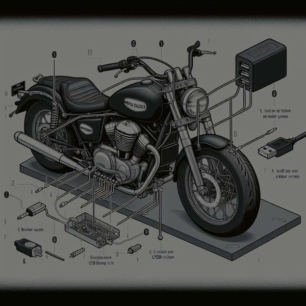 Quelle est la meilleure technique pour installer un système de charge USB sur une Moto Guzzi V9 Bobber ?